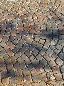 Ein gepflasterter Gartenweg aus Naturstein wertet jeden Garten auf